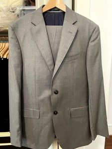Jomer's Super 110's Vitale Barberis Canonico Wool Gray Suit